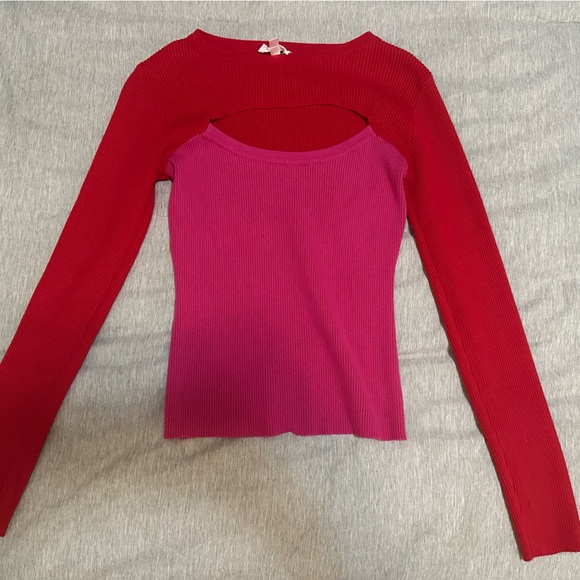 Vestique Pink and Red Top - Picture 4 of 9